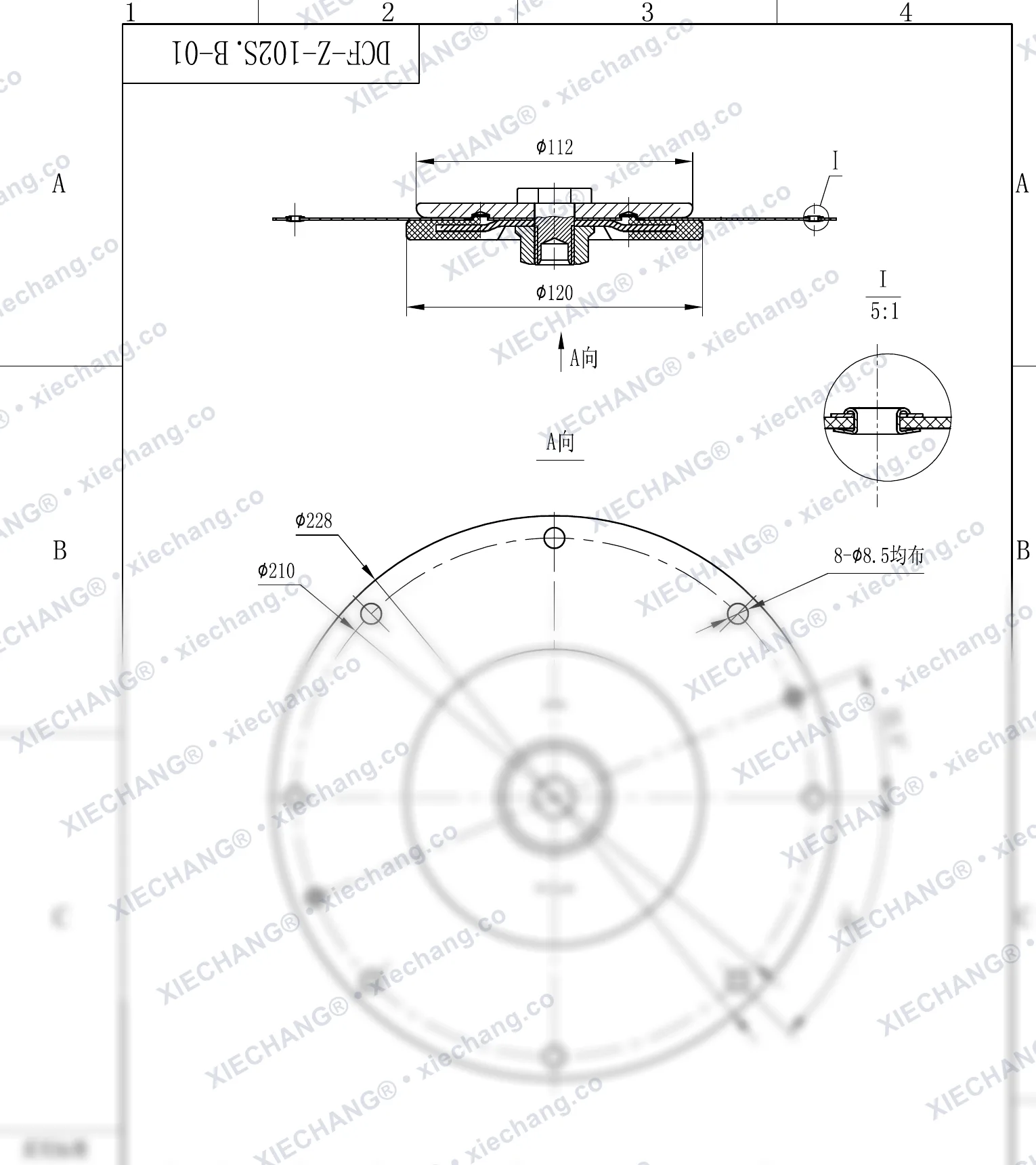 DCF-Z-102S.B-01 · 4" — Plano de conjunto