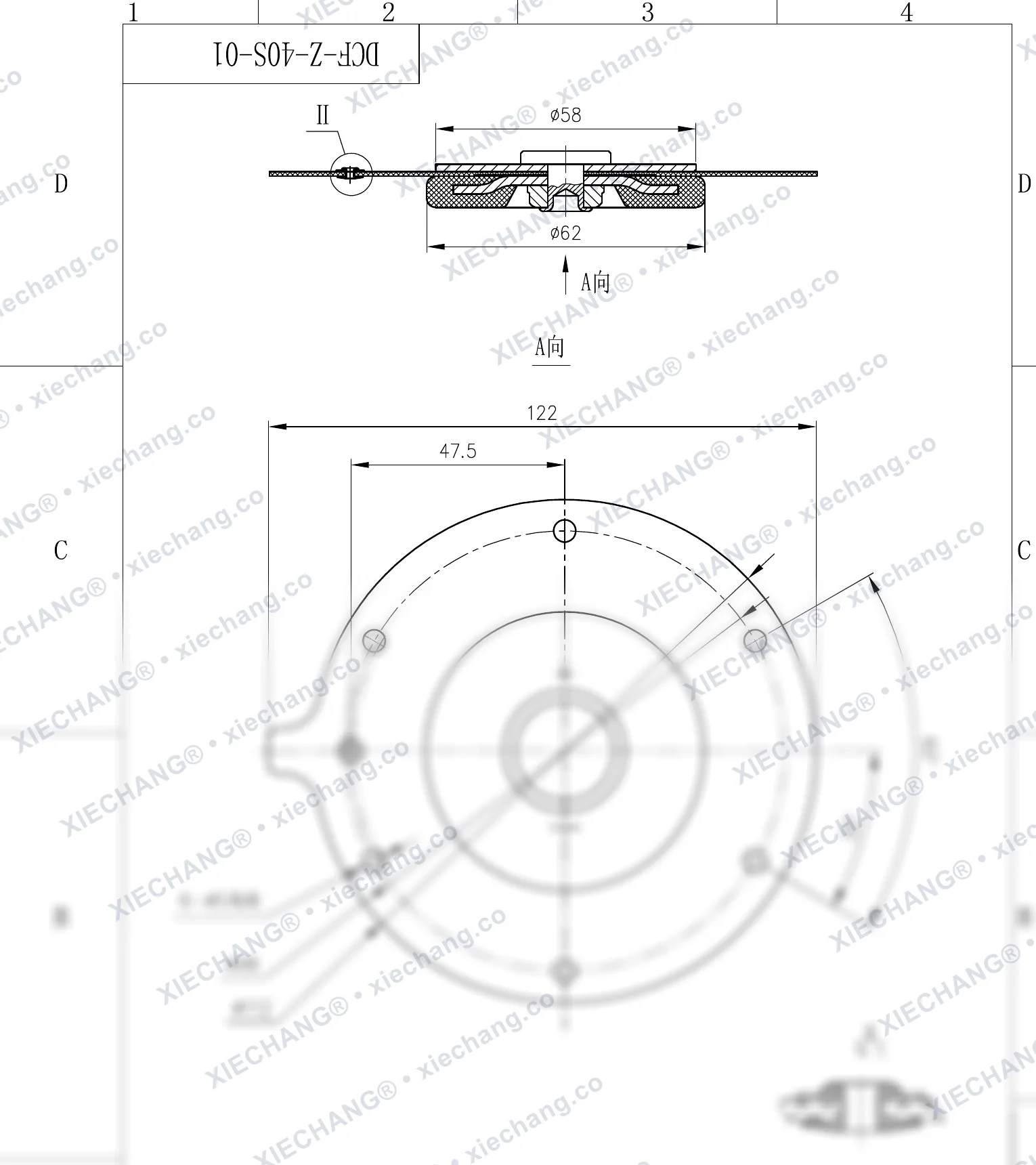 DCF-Z-40S-01 · DN40 — Plano de conjunto