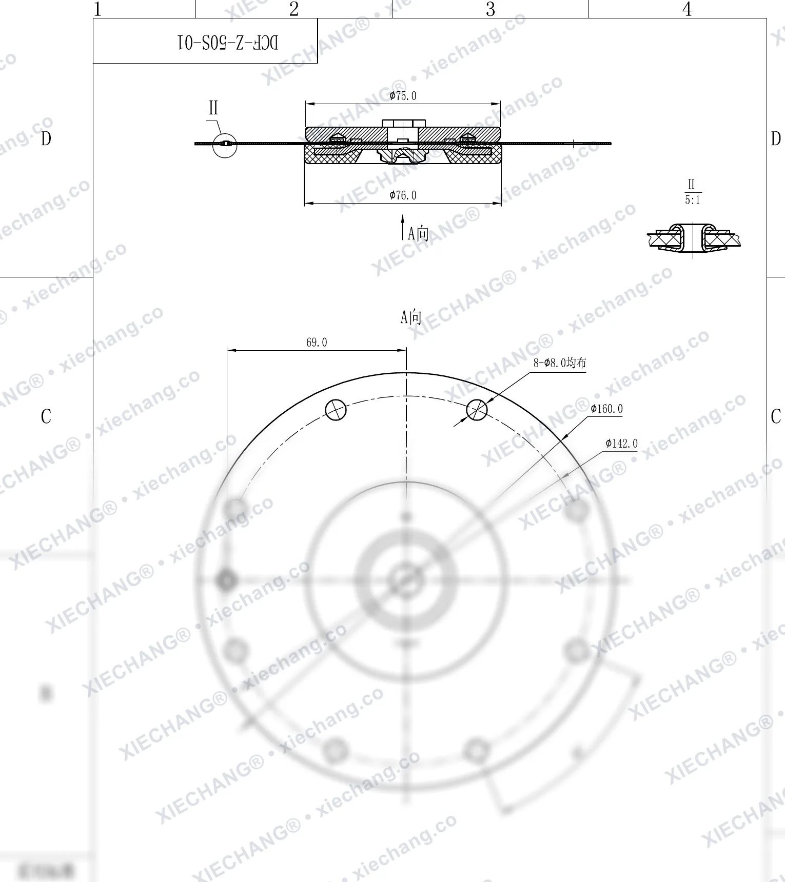 DCF-Z-50S-01 · DN50 — Plano de conjunto