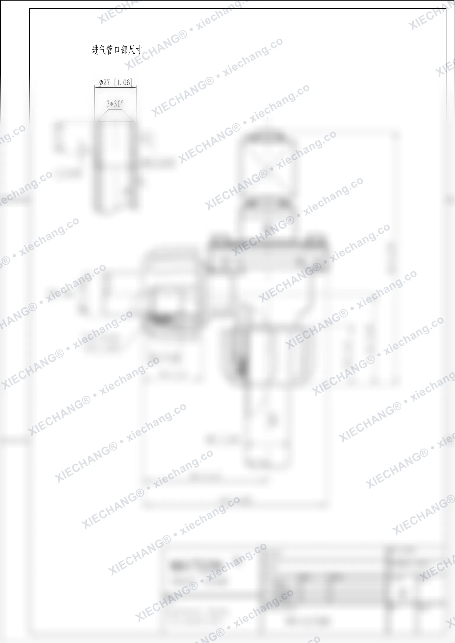 WPS-CA/TD20 · válvula con rosca macho / a prueba de llama — Plano de instalación