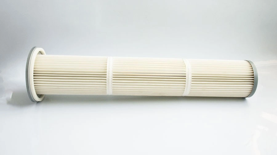 Cartucho filtrante plisado para filtración industrial en filtros de mangas